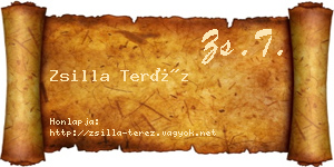 Zsilla Teréz névjegykártya